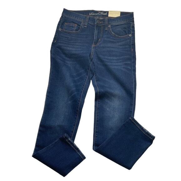Universal Thread Girlfriend Crop Jeans Women's Size 00/24R Comfort Stretch New - Picture 8 of 11